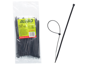Хомут пластиковый Alloid, 2,5х150мм, 100шт, черный (PC-25150 B)