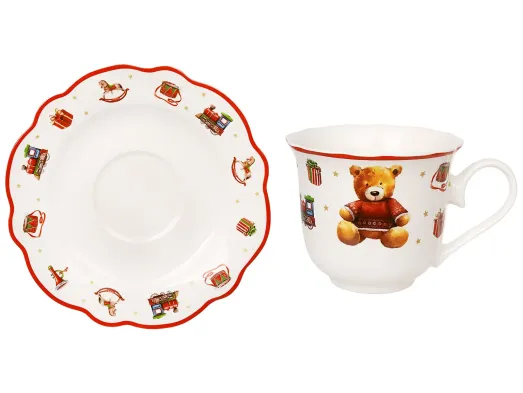 Набор фарфоровый My Teddy Bear чашка с блюдцем, 250 мл, 2 предмета (цена за набор)