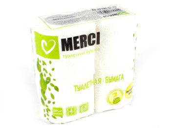 Папір туалетний Merci двошаровий (ціна за упаковку 4 рулони)