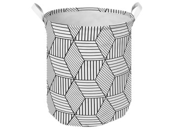 Кошик круглий з тканинною обробкою Idea Home Geometry, 35x45см
