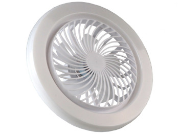 Лампа кільцева з вентилятором FS-LED, 20.5Вт, E27, пластик, 259×259×79мм, колір білий