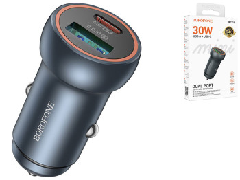Автомобільний зарядний пристрій Borofone BZ32A, USB-A + USB-C, 30 Вт