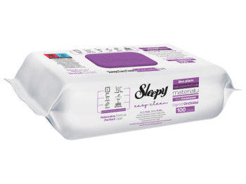 Серветки вологі для прибирання Sleepy Easy Clean, аромат орхідея, з клапаном, 24х22см, 100шт