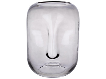 Ваза Face, 25см, цвет - дымчато-серый