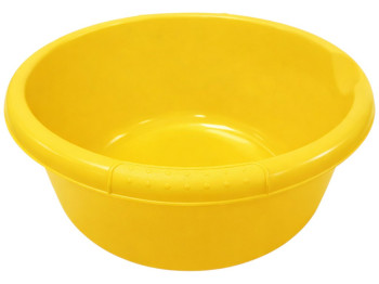 Таз круглий Консенсус, пластик, 7л, 33×16см, колір жовтий