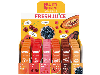 Набір бальзамів для губ Fresh Juice Фруктові, 30шт по 3,6г