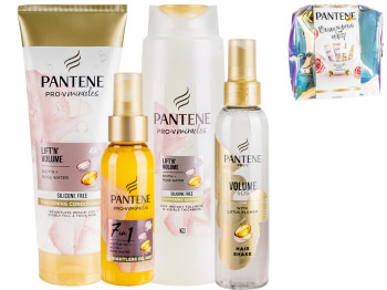 Набор подарочный женский Pantene (шамп. 300мл+бальз. 200мл+масло д.вол. 100мл+спрей 150мл)