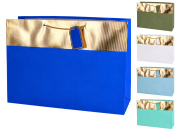 Пакет подарунковий паперовий Style, розмір L, 38×32×12 см, 5 кольорів (ціна за 1шт)