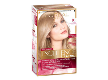 Фарба для волосся "Excellence Creme" підвищеної стійкості, відтінок 9.1