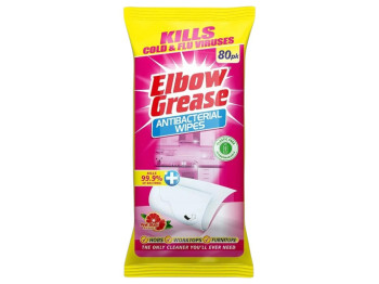 Салфетки антибактериальные Elbow Grease, для уборки, аромат грейпфрут, 80шт