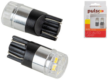 Лампа Pulso габаритні LED T10/W2.1x9.5d/2SMD-2835, 9-18v, 120lm (ціна за 2шт) (LP-66161)