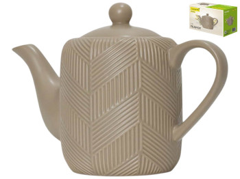 Чайник-заварник Maestro Geometry Beige, кераміка, 800мл, 17,5×20,5×11см, колір бежевий
