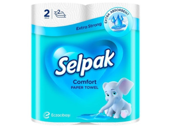 Полотенца бумажные Selpak Comfort белое (цена за упаковку 2шт)