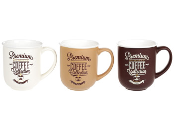 Чашка Premium Coffee, 380мл, 3 дизайна