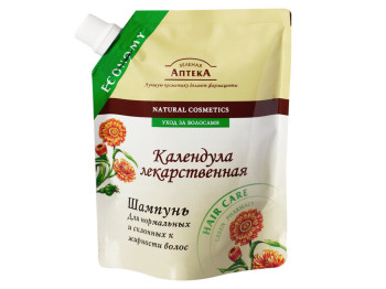Шампунь "Зелена Аптека" Календула лікарська для нормального волосся дойпак 200мл