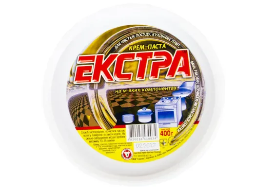 Паста чистящая для посуды, ванной и пр. "Экстра" на мягких компонентах 400гр