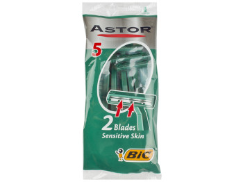 Станки Bic для гоління Astor "Sensitive" 2 леза (ціна за набір 5шт)