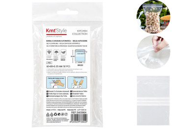 Пакети із zip-lock KmtStyle, 60×80 мм, 50 шт, прозорі