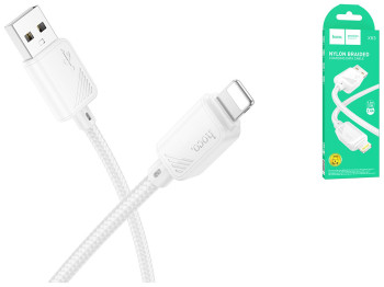 Кабель USB Hoco X113 Lightning 2.4A Колір Бiлий