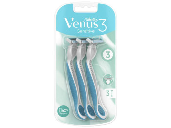 Станок для гоління Gillette Venus 3 Sensitive, жіночий, одноразовий, пластик, сталь, 3 леза, 3шт