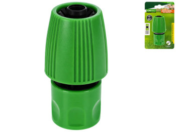 Коннектор для шланга Emipro быстросъемный пластиковый зеленый, 1/2"-3/4"