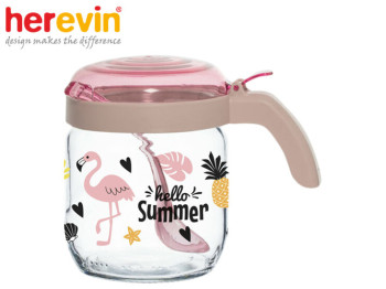 Банка Herevin Hello Summer з ложкою 425мл 63198