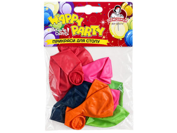 Кульки повітряні Помічниця Happy Party, металізовані, різнокольорові, 10 шт