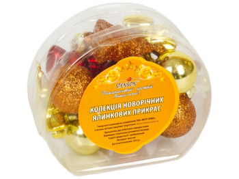 Елочные игрушки "Ассорти" 5см (цена за упаковку 12шт)
