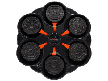 Тренажер боксерский музыкальный, настенный, ABS пластик, LED подсветка, Bluetooth, 46см, цвет черный