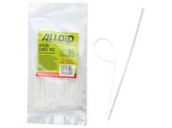 Хомут пластиковый Alloid, 2,5х100, 100шт, белый (PC-25100 W)