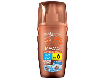 Масло для активного загара Біокон "Coffee&Fresh" спрей SPF6 160мл