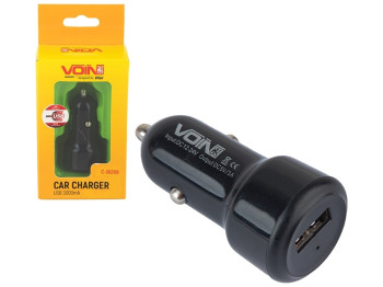 Автомобільний зарядний пристрій VOIN C-36209, 1USB (12/24V - 5V 3,0A)