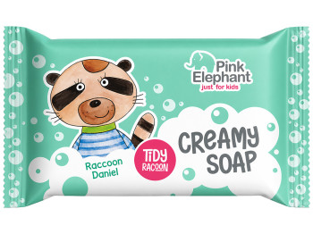 Мило дитяче Pink Elephant Boys Raccoon Daniel, тверде, з глиною та олією оливи, 90г