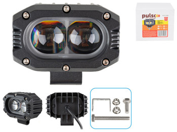 Фара робочого світла Pulso, WLP-20S8 SPOT 2Led х 20W, 102х66х95мм, 9-36V, 40W, 4300K-6000K