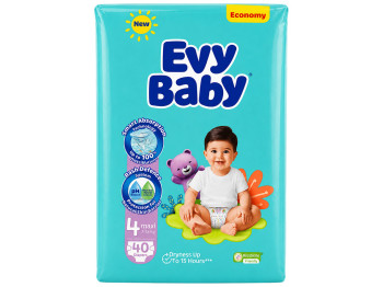 Підгузки дитячі Evy Baby Maxi, 7–14 кг, розмір 4+ (40 шт)