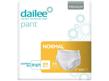 Подгузники-трусики для взрослых Dailee Pant Premium Normal M, 5 капель, до 1050мл, 80-120см, 14шт