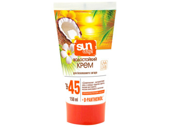 Водостойкий крем для безопасного загара Sun Day SPF-45, 150мл