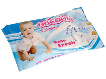 Влажные салфетки детские "Discount" "C экстрактом ромашки" 20 шт