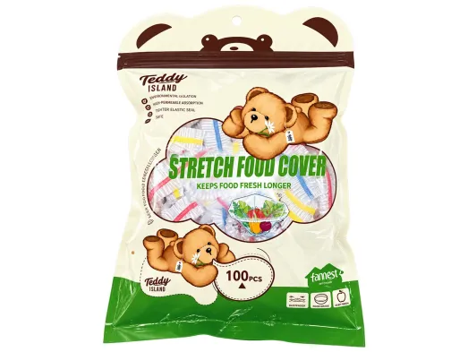 Чохли харчові Teddy Island еластичні для накривання посуду та продуктів, 100 шт