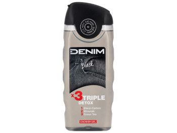 Мужской гель для душа Denim Black Triple Detox, 250мл