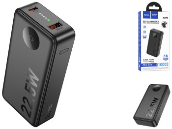 Універсальна мобільна батарея Hoco Q27B Jewel 22.5W+PD20W with watch charger 10000mAh Чорний