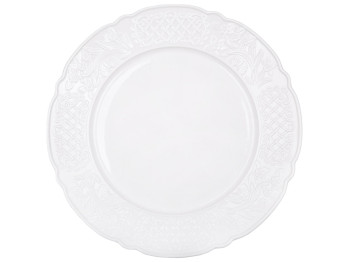 Тарілка Порцелянова Lace Garden, біла, 25,5×3,1 см