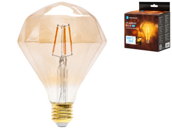Лампа світлодіодна декоративна Aigostar Diamond Amber, E27, 4Вт, 1800K, тепле світло