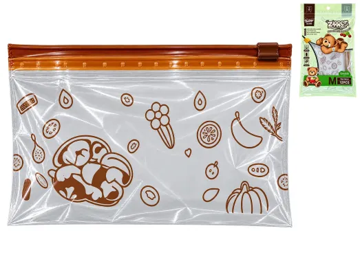 Пакети харчові Teddy Island із застібкою zip-lock для зберігання продуктів, 23×15 см, 12 шт
