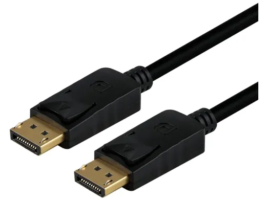 Кабель DP to DP 1.2V 4K/75Hz, 1м, колір чорний