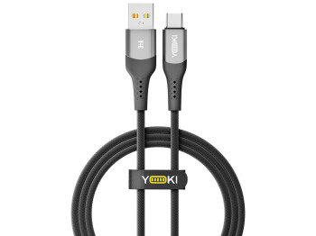 Кабель зарядний Yoki Solid, Usb-A - Type-C, передача даних, 60Вт, 1,2м