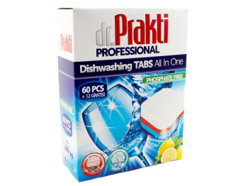 Таблетки для посудомийної машини "Dr.Prakti" 60+12 шт