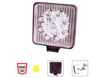 Фара робочого світла Pulso, WLP-27S1S5 SPOT, 9Led х 3W, 10-30V, 27W, 6000K