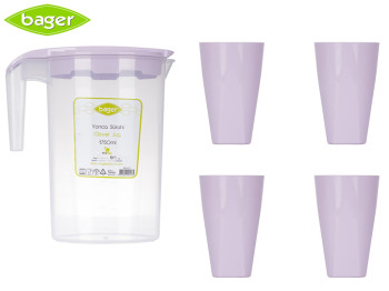 Набор для напитков пластиковый Bager "Lilac" (цена за набор 5 предметов) 30803