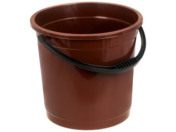 Відро R plastic коричневе, без кришки, 15л, 01502
